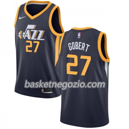 Canotte Uomo Utah Jazz Rudy Gobert 27 Nike 2017-18 Navy Swingman